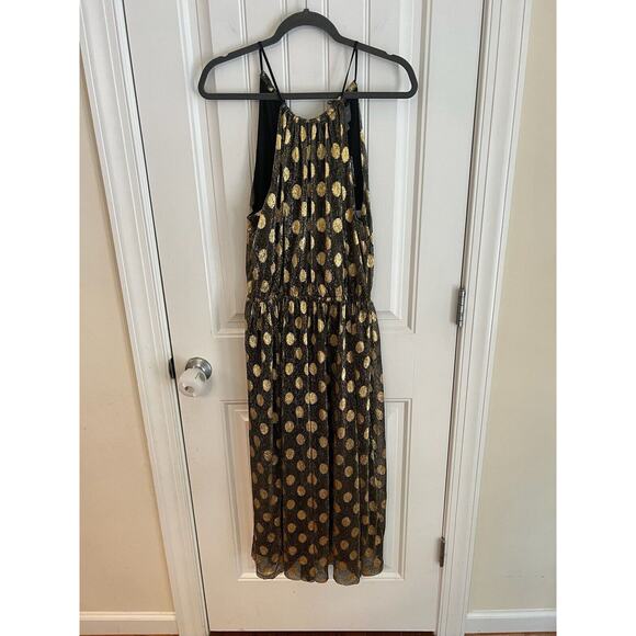 NWT Anthropologie Sunday in Brooklyn Confetti Shimmery‎ Halter Midi Dress Sz LP - Picture 3 of 7